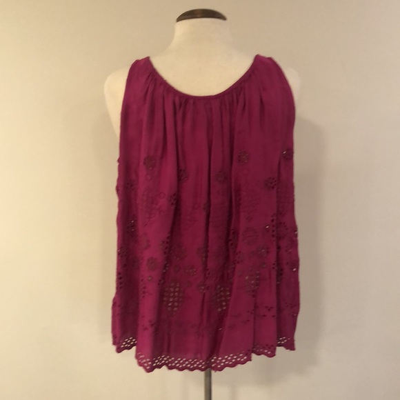 Beautiful Silky Eyelet Top - Picture 2 of 5